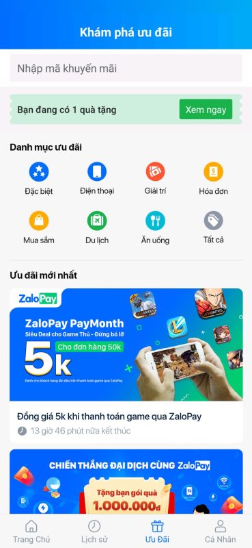Tìm hiểu về tính năng nạp game bằng Zalo Pay