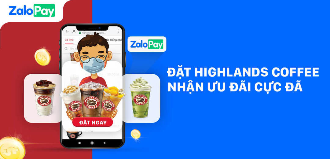 Tính năng thanh toán bằng Zalo Pay tại Highland