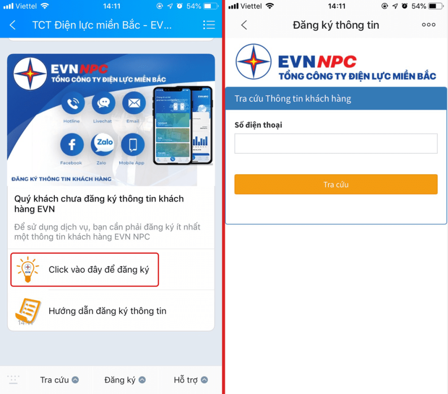 Tính năng thanh toán tiền điện trên ứng dụng Zalo
