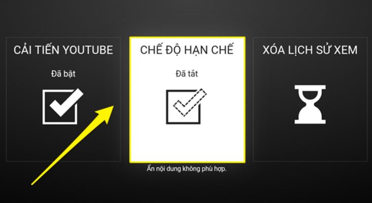 bật chế độ trẻ em trên youtube