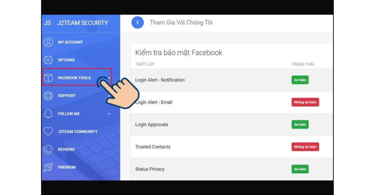 Bật khiên avatar Facebook với J2TeaM Security