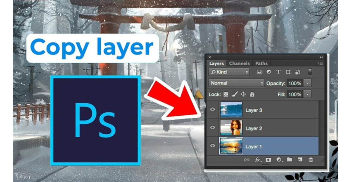 cách copy layer trong Photoshop