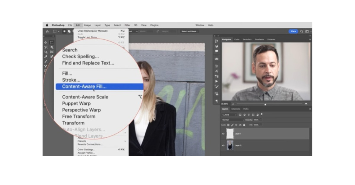 Cách crop layer trong Photoshop bằng Content Aware