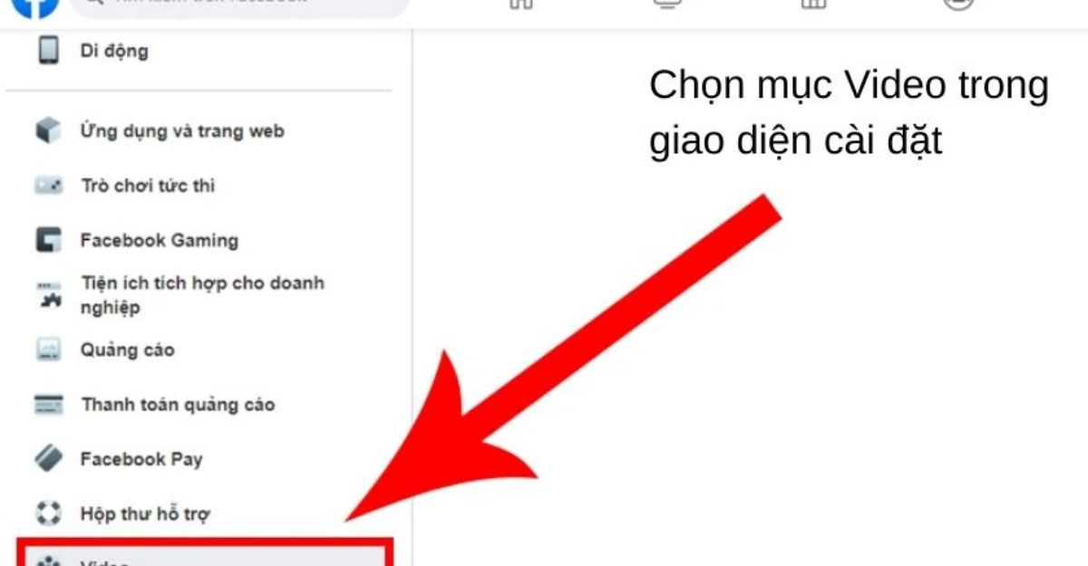 cách để facebook tự phát video trong cài đặt