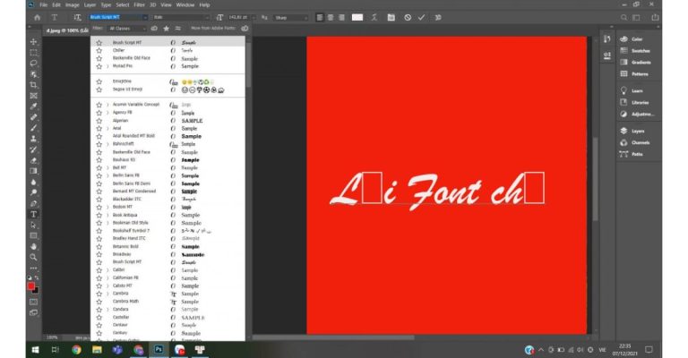 Cách khắc phục Lỗi Font Trong Photoshop