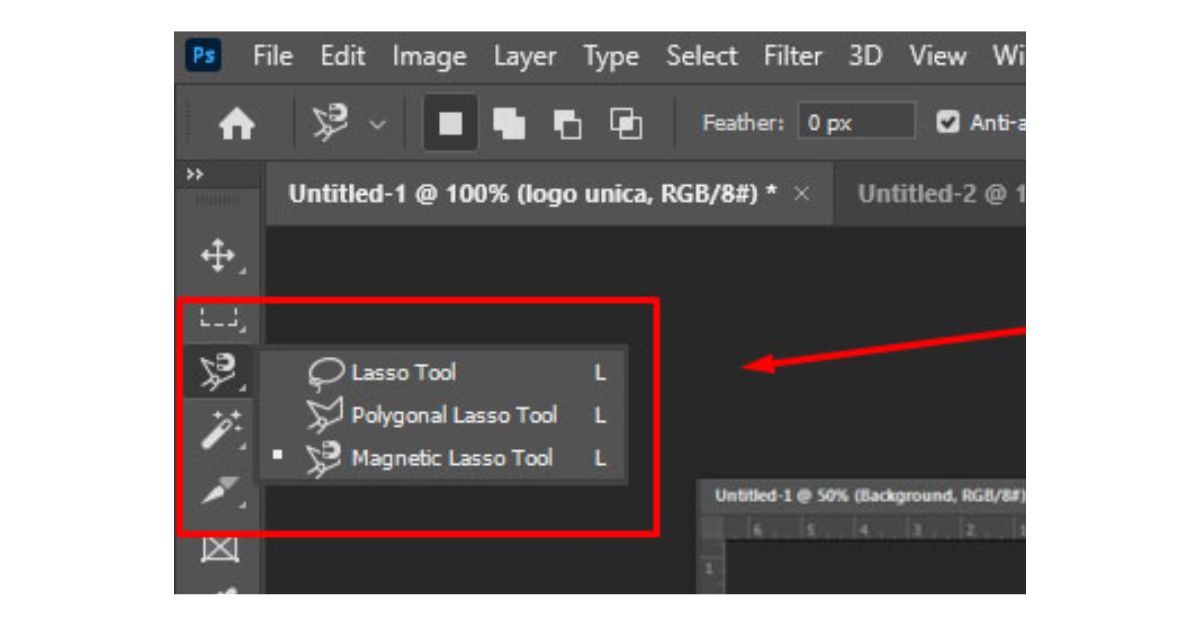 Cách làm mờ logo trong Photoshop bằng Lasso Tool