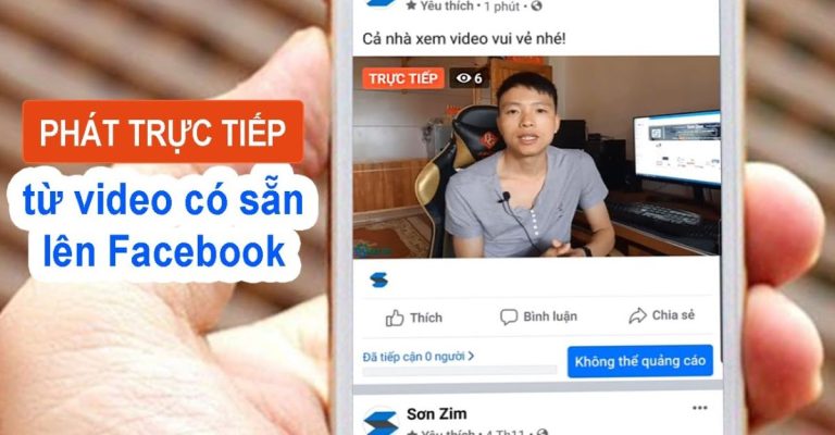 cách phát trực tiếp trên facebook bằng video có sẵn