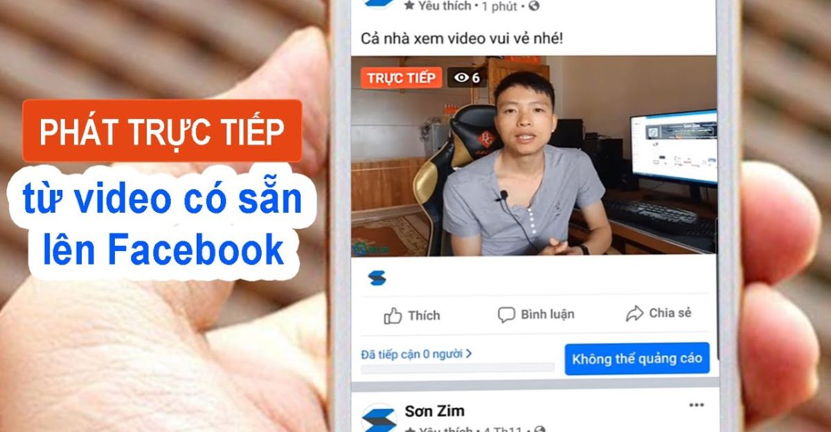 cách phát trực tiếp trên facebook bằng video có sẵn