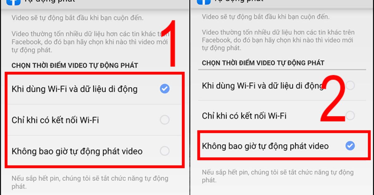 cách tắt video tự phát trên facebook bằng máy tính