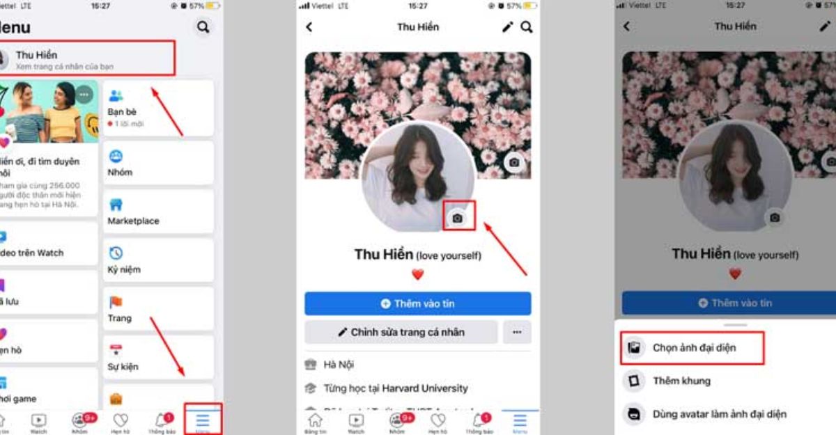 cách thay đổi ảnh đại diện trên facebook