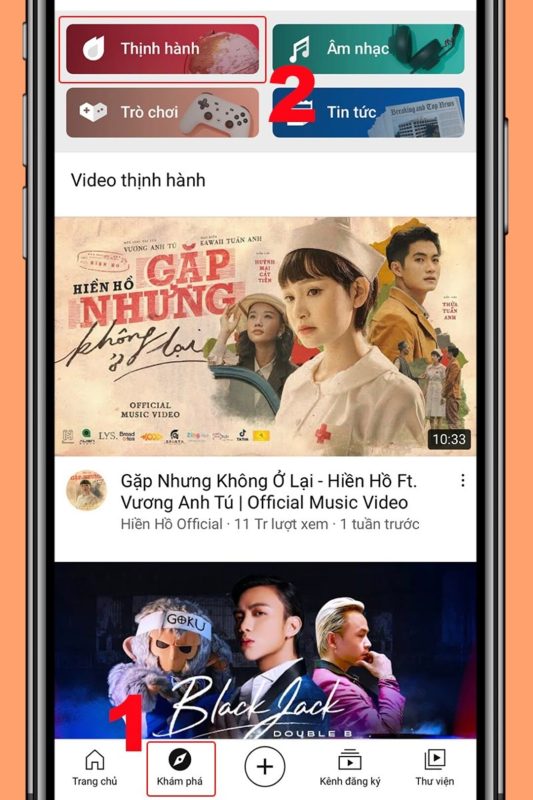 cách xem top thịnh hành youtube việt nam