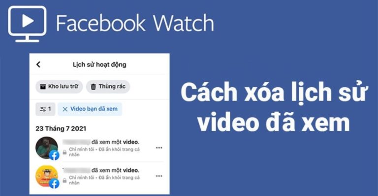cách xóa video đã xem trên watch facebook