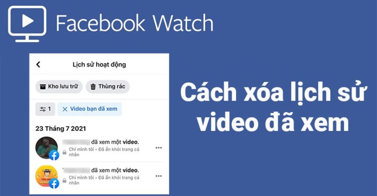 cách xóa video đã xem trên watch facebook