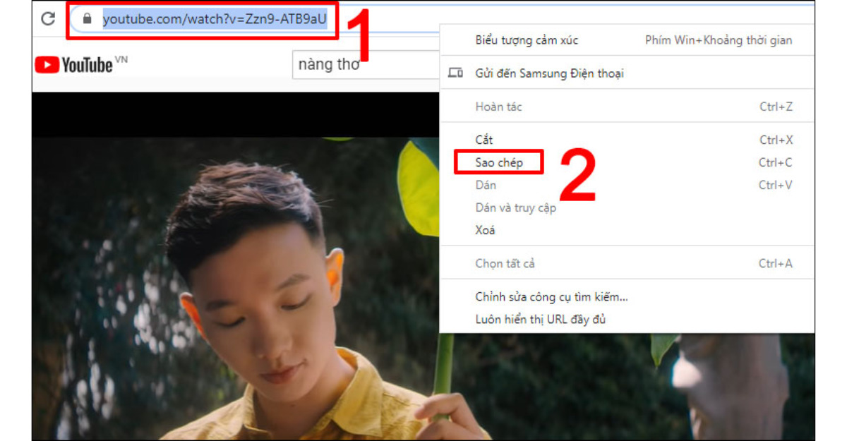 Chia sẻ video bằng link Youtube