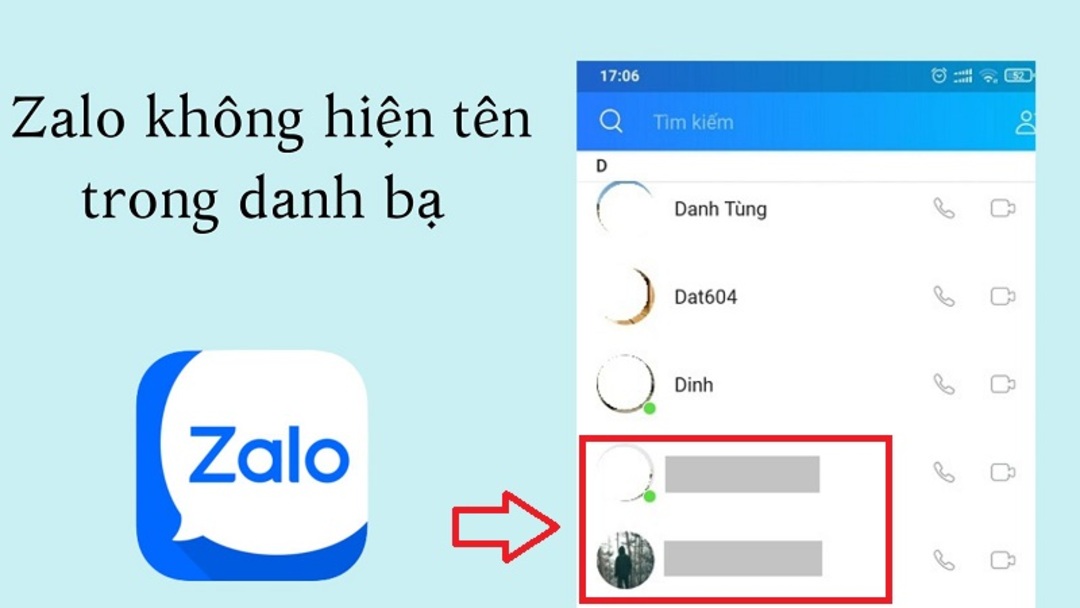 danh bạ zalo bị mất