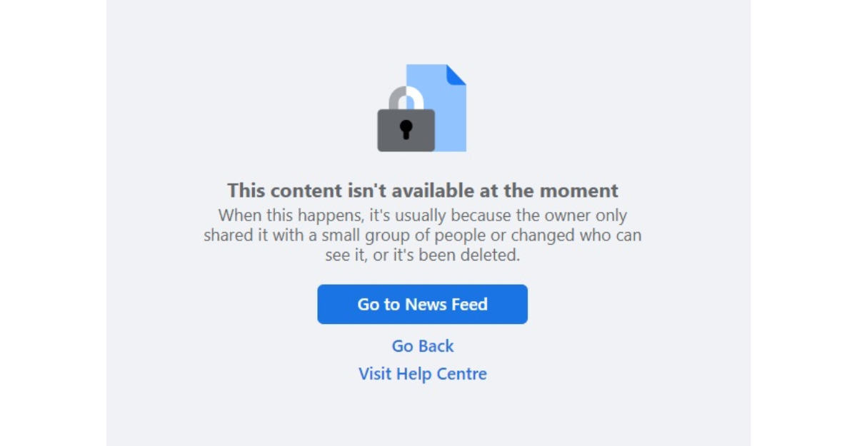 facebook bị lỗi không vào được trang cá nhân