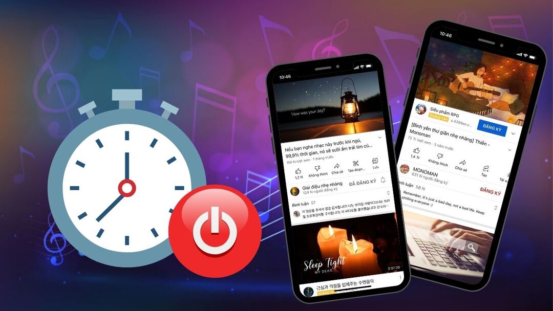 hẹn giờ youtube