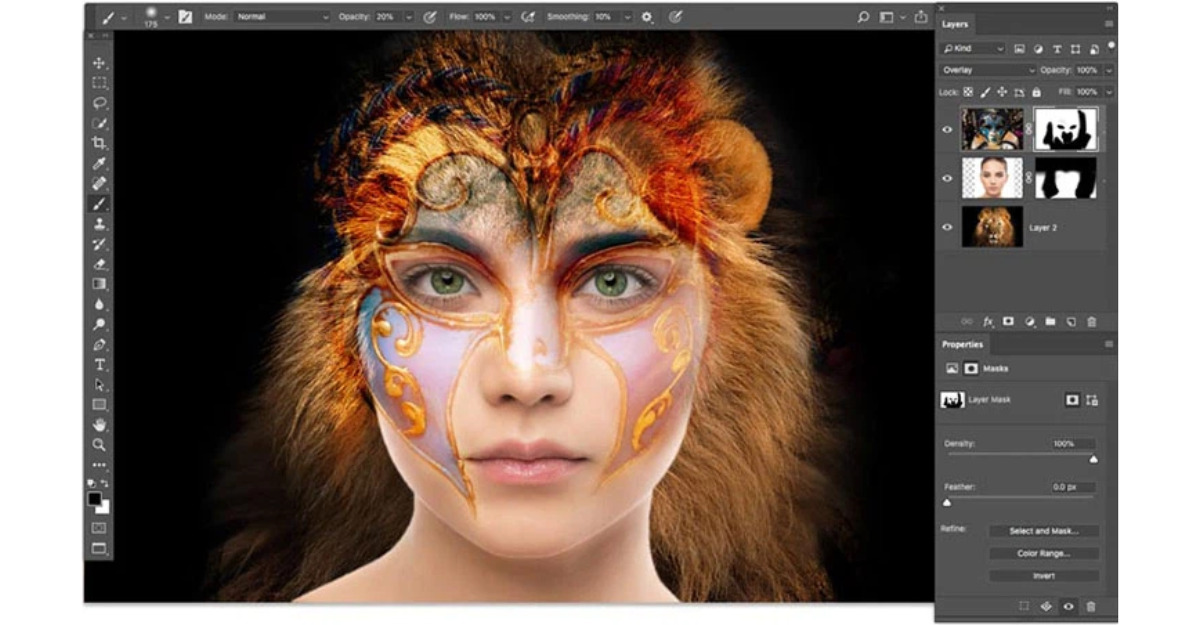 Hòa trộn 2 ảnh trong Photoshop bằng Layer Mask và công cụ Gradient