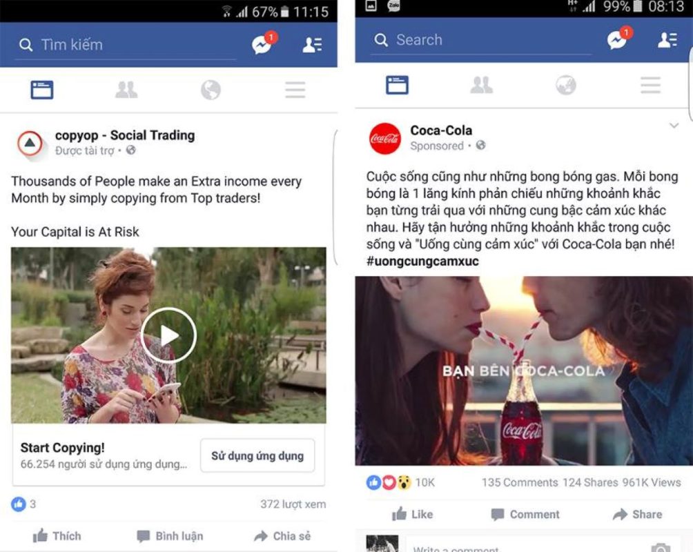 kích thước video chạy quảng cáo facebook trên bài viết
