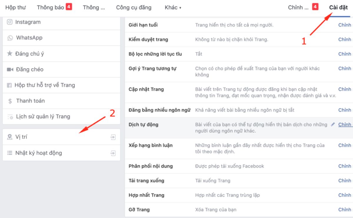 kiểm tra liên kết vị trí