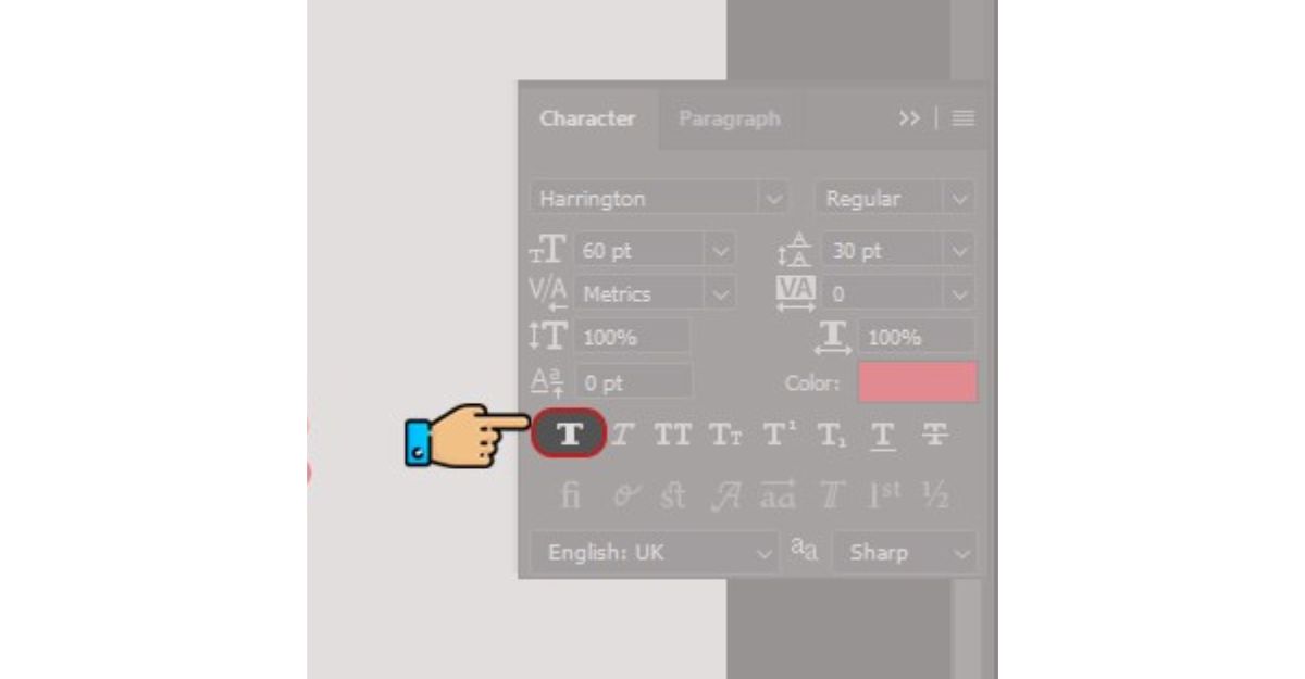 Làm đậm nét chữ trong Photoshop bằng cấu hình phông chữ