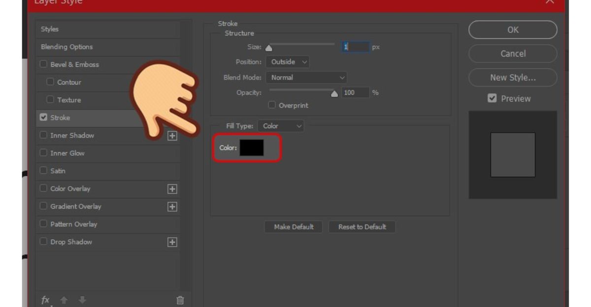 Làm đậm nét chữ trong Photoshop bằng Layer Style
