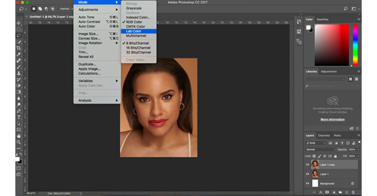 Làm trắng da bằng Photoshop với Lab Color