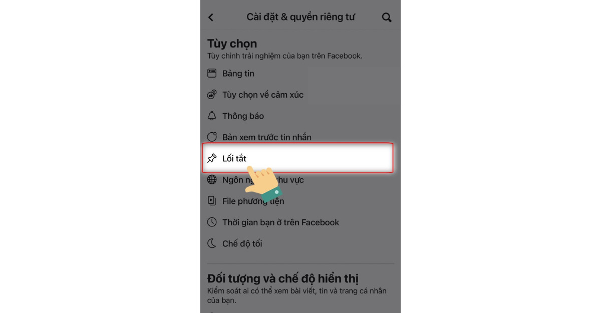 Lối tắt đến trang cá nhân Facebook là gì