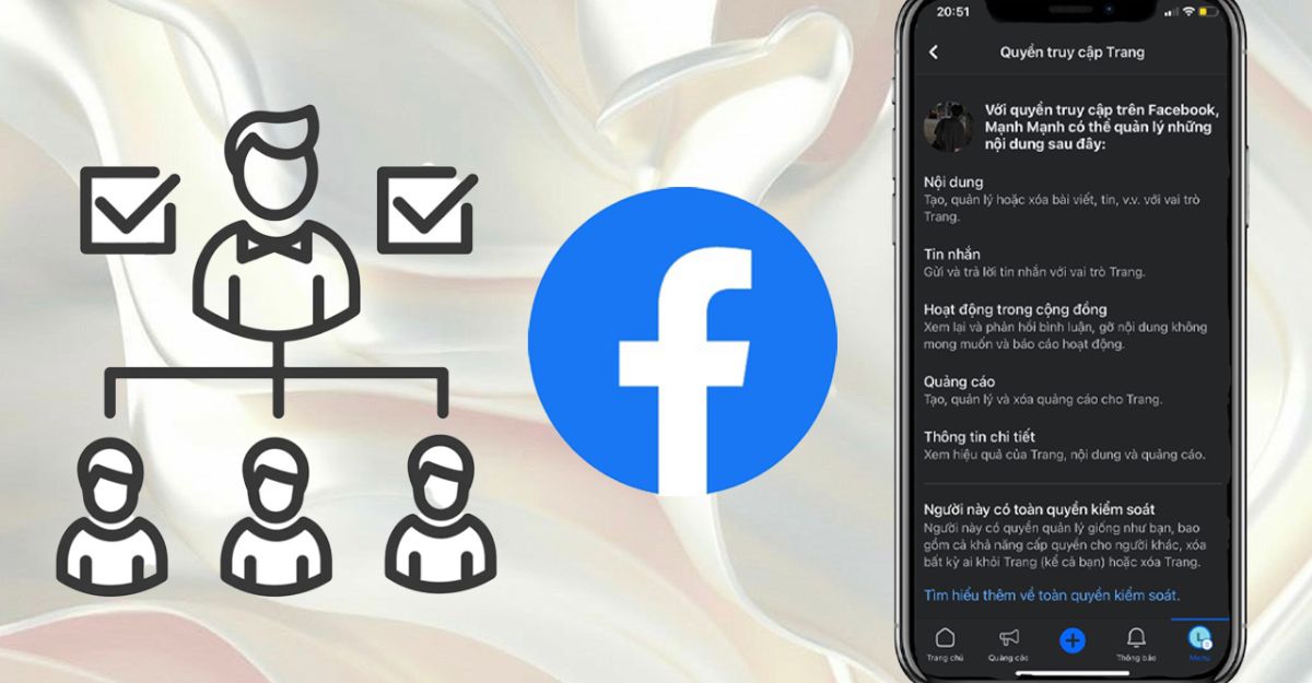 quyền quản trị viên fanpage