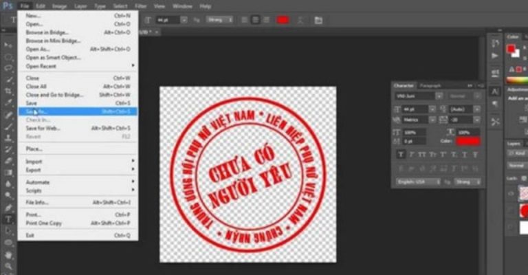 tách con dấu trong photoshop limoseo