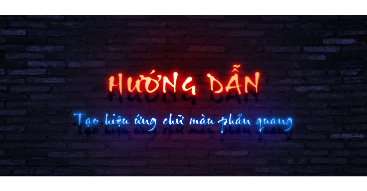 tạo chữ phát sáng trong Photoshop