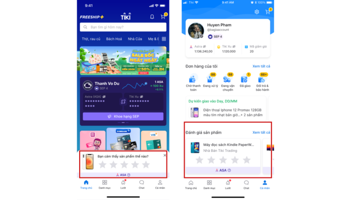 cách đánh giá sản phẩm trên tiki