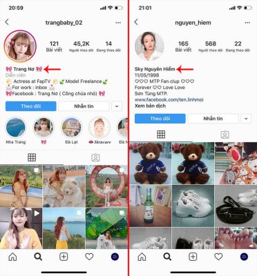 cách đặt tên shop trên instagram