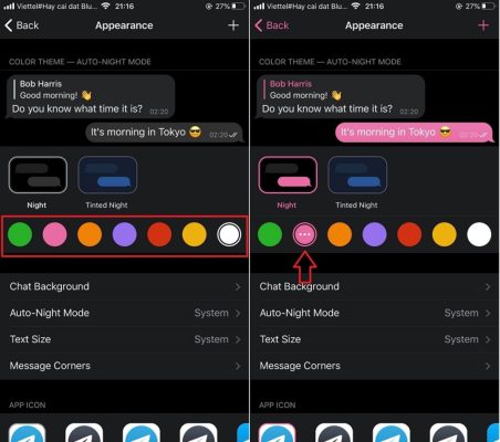 cách đổi màu chữ trên zalo