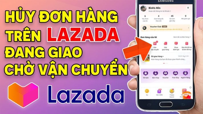 cách hủy đơn hàng trên lazada khi đang vận chuyển