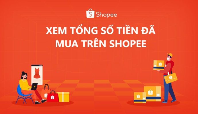 Cách xem tổng số tiền đã mua trên shopee