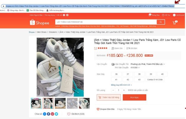 cách lấy link sản phẩm trên shopee