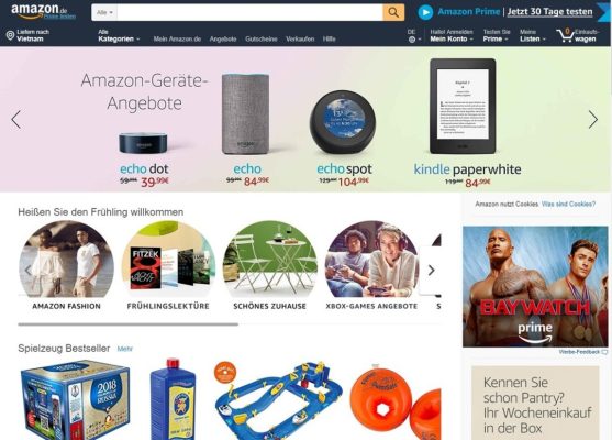 cách mua hàng trên amazon tại đức