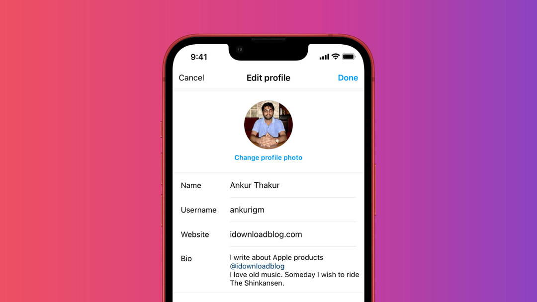 Cách sao chép tiểu sử Instagram
