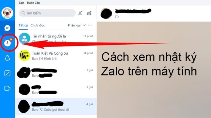 cách xem nhật ký zalo trên máy tính