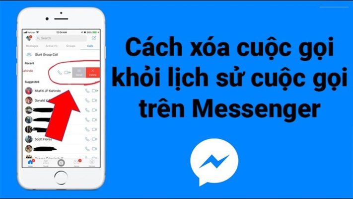 cách xoá cuộc gọi trên messenger