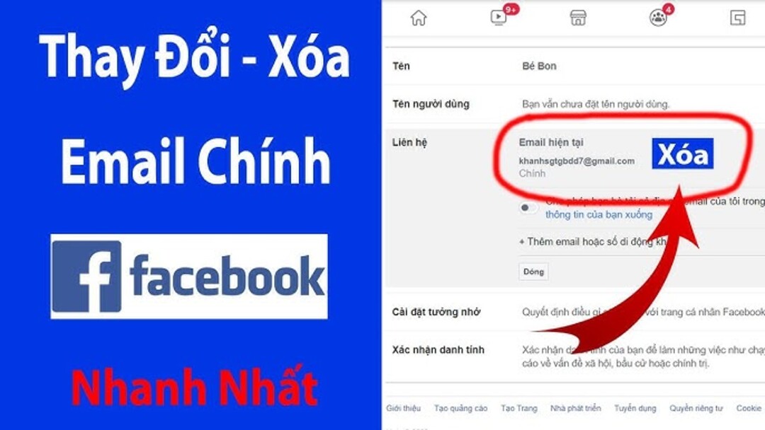 cách xóa liên kết giữa gmail và facebook trên gmail