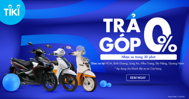 có nên mua xe máy trả góp trên tiki