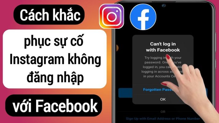 không đăng nhập vào Instagram bằng Facebook