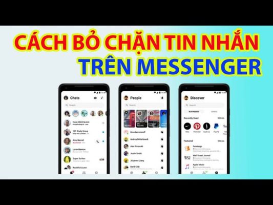 làm sao để bỏ chặn tin nhắn trên messenger