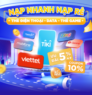 nạp tiền điện thoại qua tiki