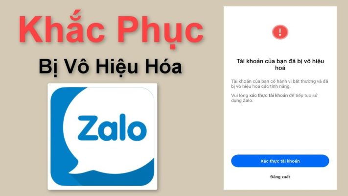 tài khoản zalo bị vô hiệu hóa