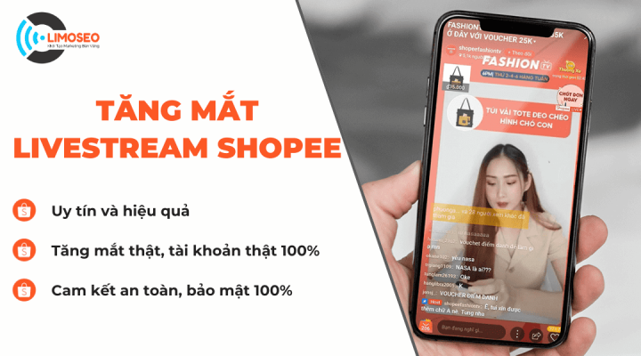 tăng mắt livestream shopee