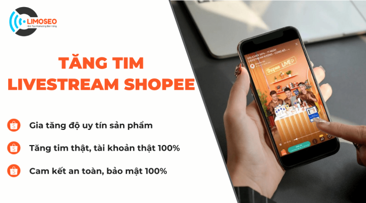 tăng tim livestream shopee