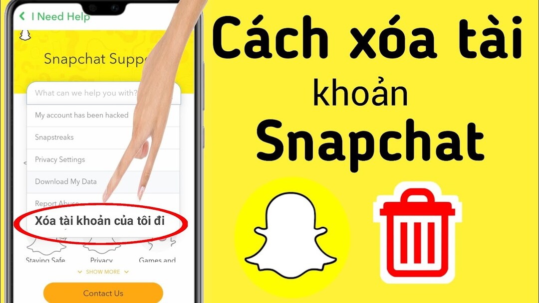 cách xoá tài khoản snapchat